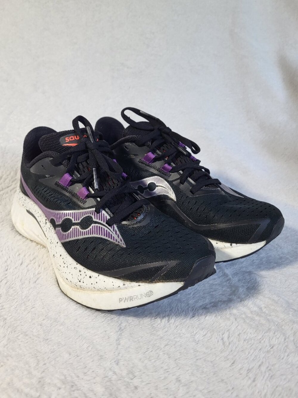 SAUCONY Endorphin Speed 4 Running Shoes Black Purple Size 8 Women's